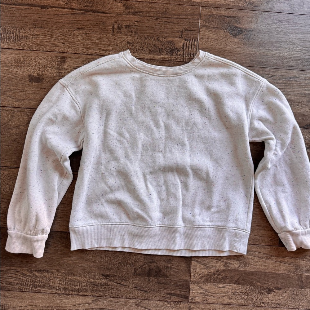 Cat & Jack Kids' White Speckled Sweatshirt